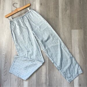 Victoria's Secret Pants silk polka dot womens Blue (small) y2k loungewear sleep